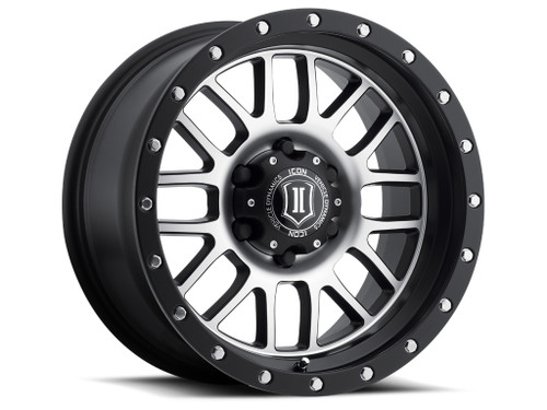 ICON Alloys Alpha Black w/ Black Ring - 17x8.5 | 5x5 | 0 ET | 4.75" BS - 1217857347MB