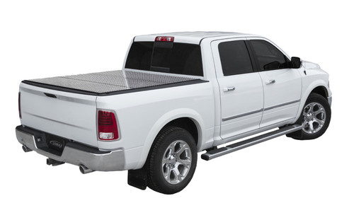 LOMAX Professional Series Tonneau Cover For Ram 1500/Classic, Short Bed, Diamond Plate Finish, Single Rail - B0040019