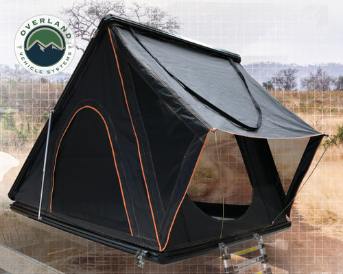 Overland Vehicle Systems Roof Top Tent Mamba 2 Side Load Aluminum Black Shell Grey Body - 18109901