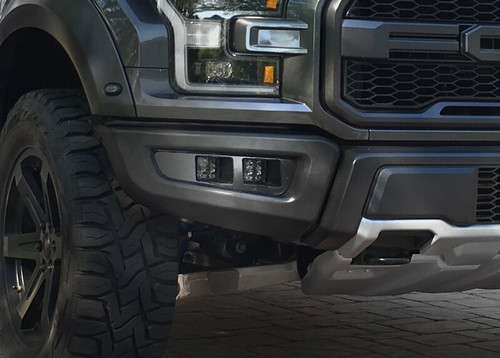 Offroad Alliance Dual Bezel Fog Light Kit w/ Baja Designs Squadron Pro Lights: 17-20 Raptor