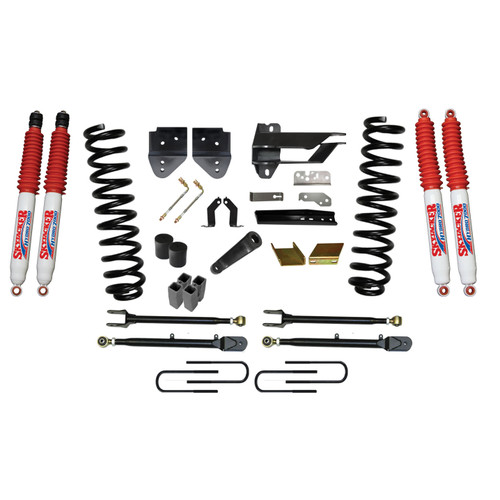 SkyJacker 17-19 Ford F-250 Super Duty 6in. Lift Kit w/Adjustable 4-Links w/Hydro 7000 Shocks - F176024K3-H