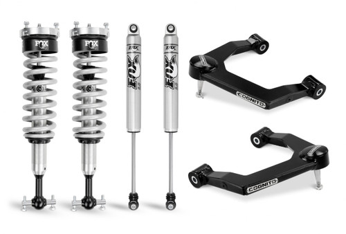 Cognito 3-Inch Performance Uniball Leveling Kit With Fox PS Coilover 2.0 IFP Shocks For 19-22 Silverado/Sierra 1500 2WD/4WD - 210-P0875