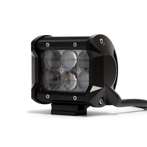 DV8 Offroad 4 in. Cube LED Light, 18W Spot 3W LED, Chrome - B4CE18W3W