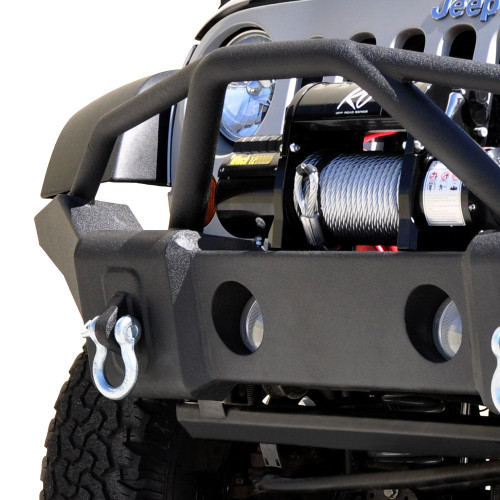 DV8 Offroad Front Bumper, Steel, Full Length: 07-18 Jeep JK/JL - FBSHTB-01