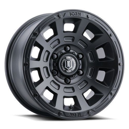 ICON Alloys Thrust Black - 17x8.5 | 6x5.5 | 25 ET | 5.75" BS - 2817858357SB