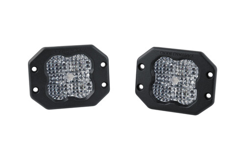 Diode Dynamics SS3 Pro Blue Backlight White Flood Flush Pair-DD6934P