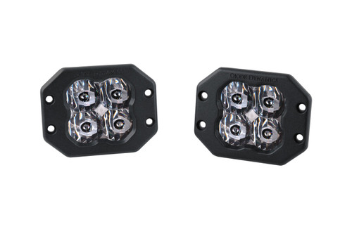 Diode Dynamics SS3 Pro Amber Backlight White SAE Driving Flush Pair-DD6928P