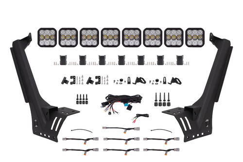 Diode Dynamics Jeep JL SS5 Pro CrossLink Windshield White Combo Lightbar Kit-DD7262