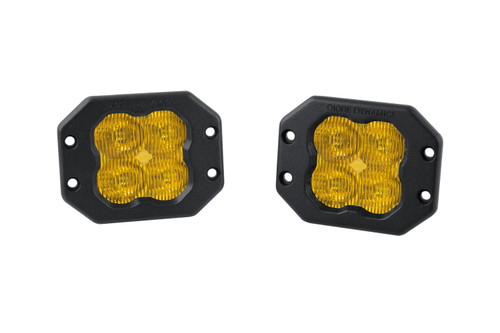 Diode Dynamics SS3 Pro Amber Backlight Yellow Driving Flush Pair-DD6939P