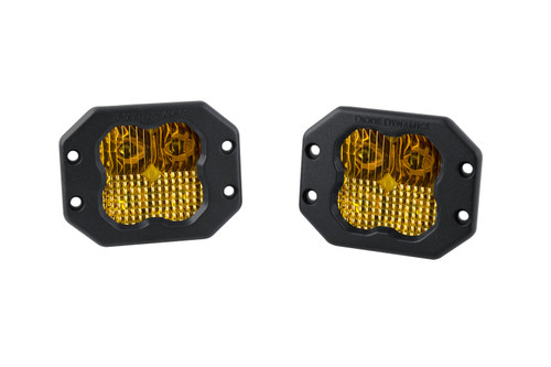 Diode Dynamics SS3 Pro Amber Backlight Yellow Combo Flush Pair-DD6942P