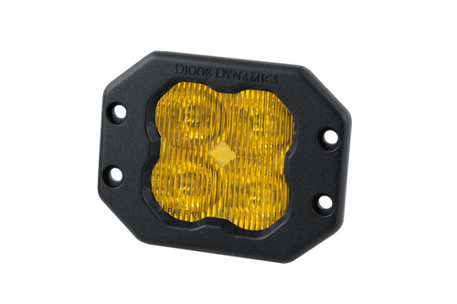 Diode Dynamics SS3 Pro Amber Backlight Yellow SAE Fog Flush Single-DD6940S