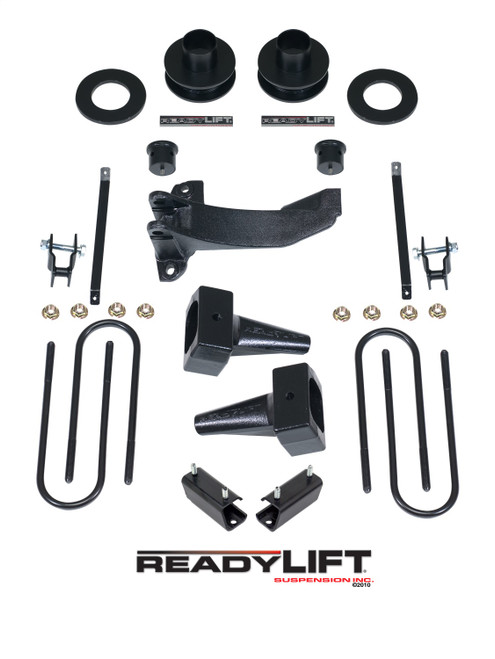 ReadyLIFT 11-16 F-250/350 SST Lift Kit 2.5 in. Front For 1 Pc. Drive Shaft 5 in. Rear Tapered Blocks - 69-2527