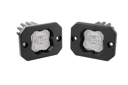 Diode Dynamics - Stage Series C1 LED Pod White SAE/DOT Fog Flush WBL Pair - DD6849P