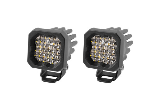 Diode Dynamics Stage Series C1 LED Pod Sport White Flood Standard Red Backlight Pair-DD6446P