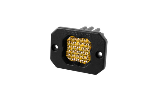 Diode Dynamics Stage Series C1 LED Pod Sport Yellow Flood Flush Amber Backlight Each-DD6473S