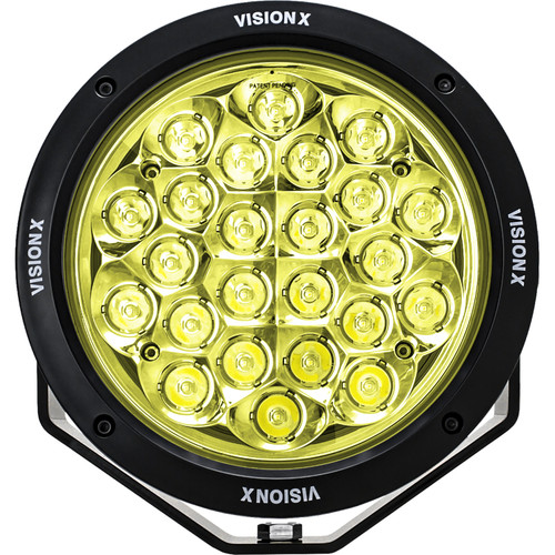 Vision X Lighting Single 8.7" Selective Yellow 24 LED Cannon CG2 Light Including Pig Tail Using Dtp Connectors - 9946702