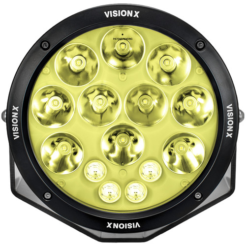 Vision X Lighting Single 8.7" Cannon Adv Halo Selective Yellow 14 LED Light Mixed Beam Including Pig Tail - 9946795