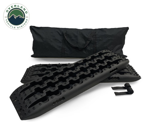 Overland Vehicle Systems Recovery Ramp With Pull Strap And Storage Bag Black/Black - 19169910