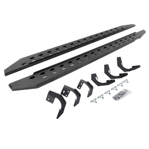 Go Rhino - RB10 Slim Line Running Boards w/Mounts - Text. Black - Ram 1500 Crew Cab - 69430687SPC