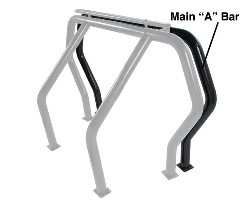 Go Rhino - Bed Bar Compenent - "A" Additional Bar - Black Powdercoat - T100 Ext. Cab/Standard Cab - 95001B