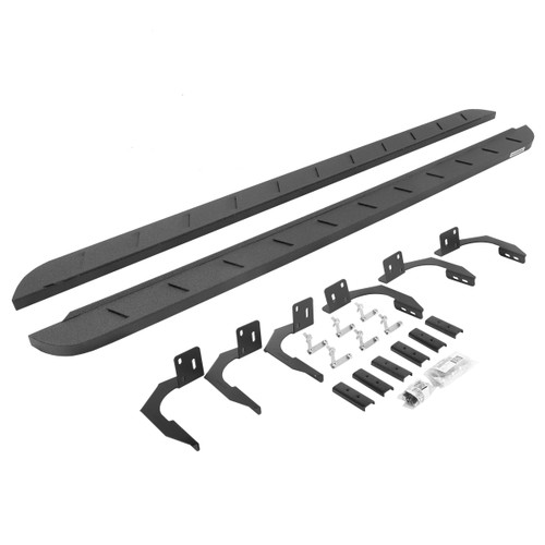 Go Rhino - RB10 Slim Line Running Boards w/Mounts - Bedliner Coating - Ram 1500 Crew Cab - 63409980ST