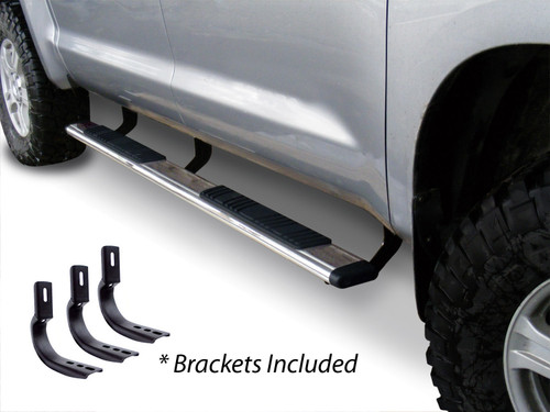 Go Rhino - 5" OE Xtreme Low Profile SideSteps w/Mounts - Pol. Stainless" - Frontier Crew Cab - 685434680PS