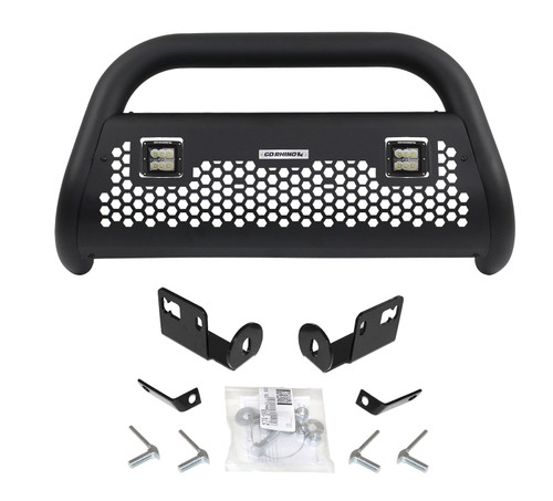 Go Rhino - RC2 LR Bull Bar w/Mounts & Two 3" Cube Lights - Text. Black - Ram 1500/Ram HD Crew Cab/Standard Cab - 55632LT