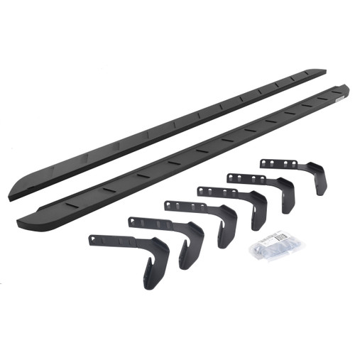 Go Rhino - RB10 Slim Line Running Boards w/Mounts - Text. Black - F-250/F-350 Super Duty Ext. Cab - 63417680SPC