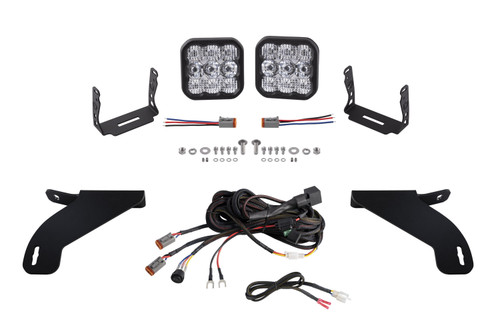 Diode Dynamics SS5 Bumper LED Pod Light Kit for 21-22 Ford F-150, Sport White Driving - DD7328