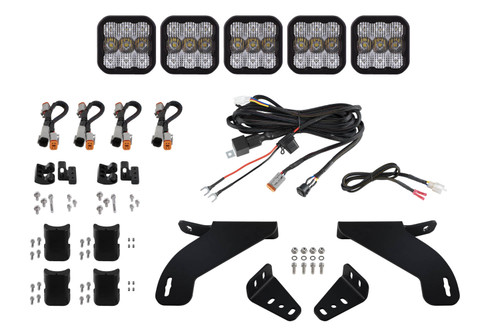 Diode Dynamics SS5 Grille CrossLink Lightbar Kit for 21-22 Ford F-150, Sport White Combo - DD7317