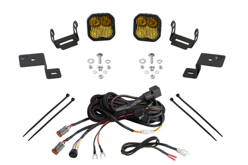Diode Dynamics Stage Series Backlit Ditch Light Kit for 21-22 Ford F-150, SS3 Pro Yellow Combo - DD7372