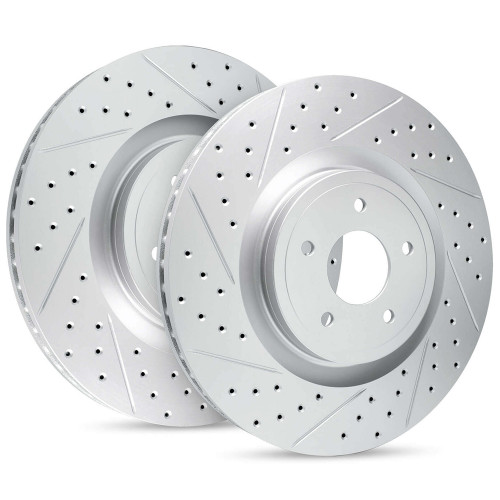 R1 Carbon GEOMET Drilled & Slotted Rotor: 17-20 F-150/Raptor (Front Left) - 830-54204L