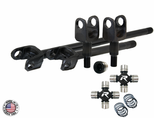 Revolution Gear Dana 44 TJ/LJ Rubicon 4340 Chromoly 30 Spl Front Axle Kit, US Made Axles, HD Chromoly U-Joints, 2003-06 - RAK44-TJ-HD