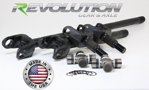 Revolution Gear Dana 30 30Spl 4340 Chromoly TJ LJ XJ and ZJ US Made Front Axle Kit 1997-06 - RAK30-TJ-30