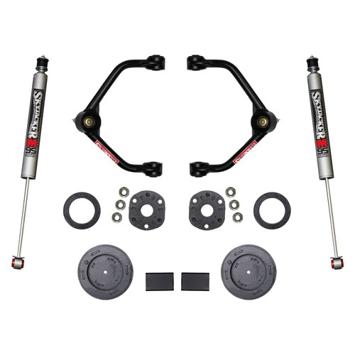 SkyJacker 2019-2021 Ram 1500 3 Inch Suspension Lift Kit With Front Strut Spacers Front Upper A-arms Rear Coil Spring Spacers Rear Bump Stop Spacers And Rear M95 Monotube Shocks - R1930PM