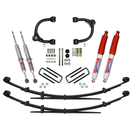 SkyJacker 16-22 Toyota Tacoma 3 Inch Upper Control Arm Suspension Lift System with Front Struts Rear Leaf Springs and Rear Nitro Shocks - TC536STUNKS