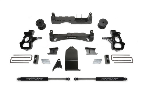 Fabtech Basic Lift System, 4 in. Lift w/ Stealth Shocks For 14-18 GM C/K1500 P/U w/o E Aluminum or Stamped Steel UCA. - K1119M
