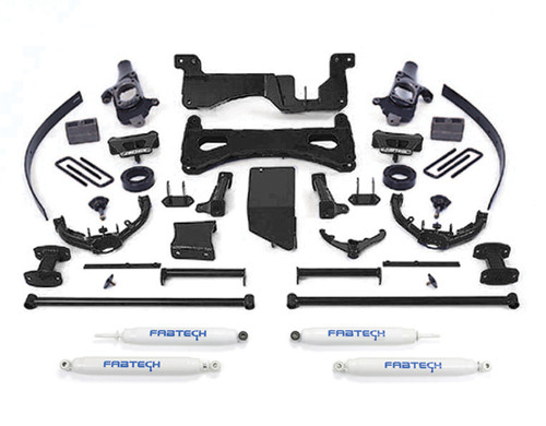 Fabtech Perormance Lift System, 8 in. Lift w/ Performance Shocks For 01-06 GM C/K2500Hd, C/K3500 Non Dually. - K1015