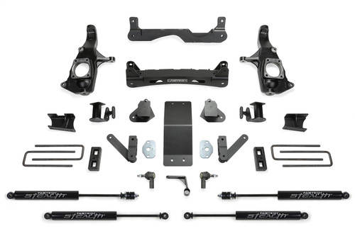 Fabtech Basic Lift System, 4 in. Lift w/ Stealth Shocks For 11-19 GM 2500Hd 2WD/4WD. - K1121M
