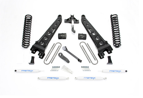 Fabtech Radious Arm System, 4 in. Lift w/ Coils and Performance Shocks For 17-21 Ford F250/F350 4WD Gas. - K2253