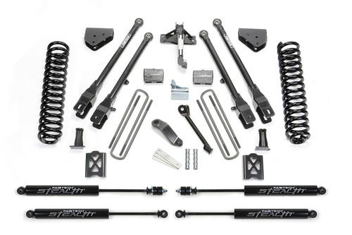 Fabtech 4 Link Lift System, 6 in. Lift w/ Coils and Stealth Shocks For 05-07 Ford F250 4WD w/o Factory Overload. - K2013M