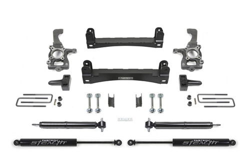 Fabtech Basic Lift System, 4 in. Lift w/ Remote Reservoir Stealth For 15-20 Ford F150 2WD. - K2258M