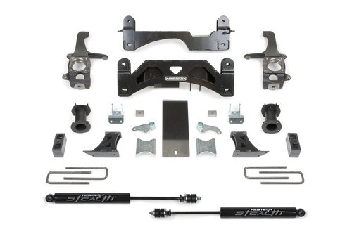 Fabtech Basic Lift System, 6 in. Lift w/ Coilover Spacers and Stealth Remote Reservoir For 16-21 Toyota Tundra 2WD/4WD. - K7054M