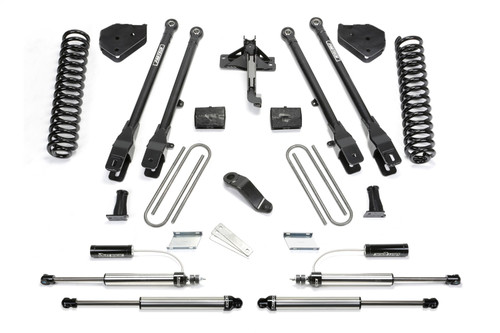 Fabtech 4 Link Lift System, 6 in. Lift w/ Coils and 2.25 Dirt Logic Resi Frt And Dirt Logic Remote Reservoir Shocks For 17-21 Ford F250/350 4WD Gas. - K2296DL