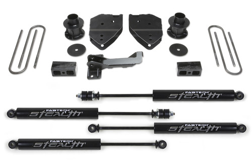 Fabtech Budget Lift System, 4 in. Lift w/ Stealth Shocks For 17-21 Ford F250/F350 4WD. - K2213M