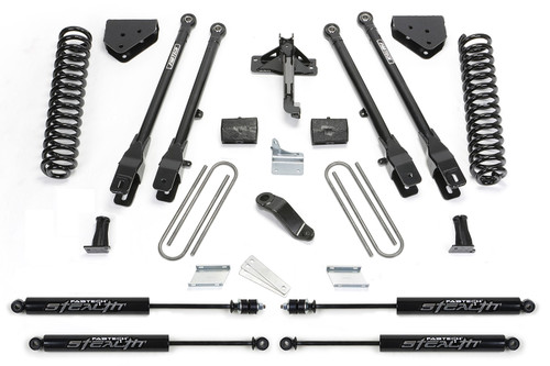 Fabtech 4 Link Lift System, 6 in. Lift w/ Coils and Stealth Shocks For 08-16 Ford F350/450 4WD 8 Lug. - K2132M