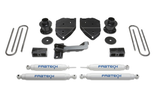 Fabtech Budget Lift System, 4 in. Lift w/ Performance Shocks For 17-21 Ford F250/F350 4WD. - K2213