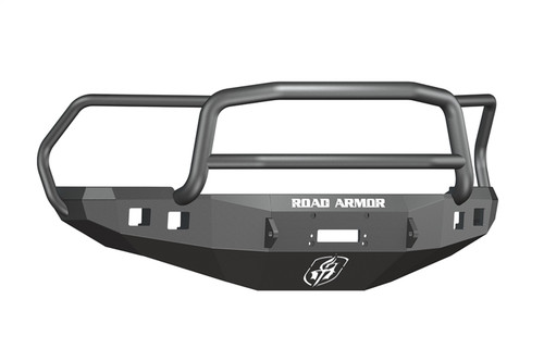 Road Armor Ram 25/35/45/5500 Stealth Winch Front Bumper w/Lonestar Guard, Satin Black - 408R5B