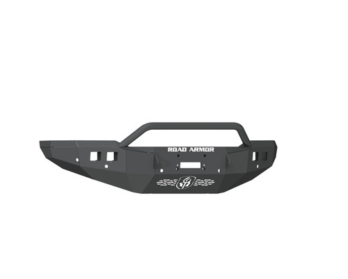 Road Armor Ram 25/35/45/5500 Stealth Winch Front Bumper w/Prerunner Guard, Textured Black - 4194F4B