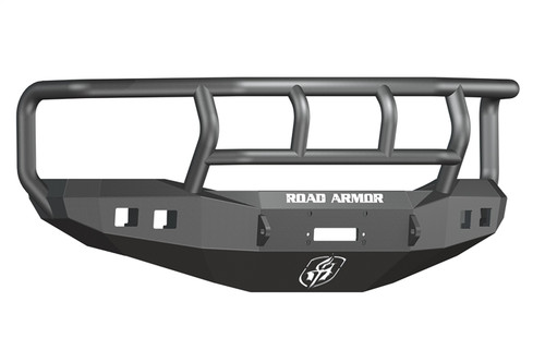 Road Armor Ram 25/35/45/5500 Stealth Winch Front Bumper w/Titan II Guard, Satin Black - 406R2B